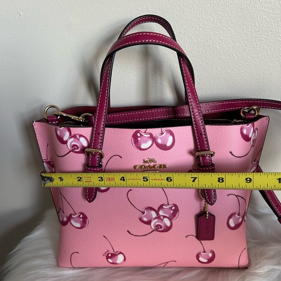 Coach Mollie Tote 25 With Cherry Print - Picture 10 of 11